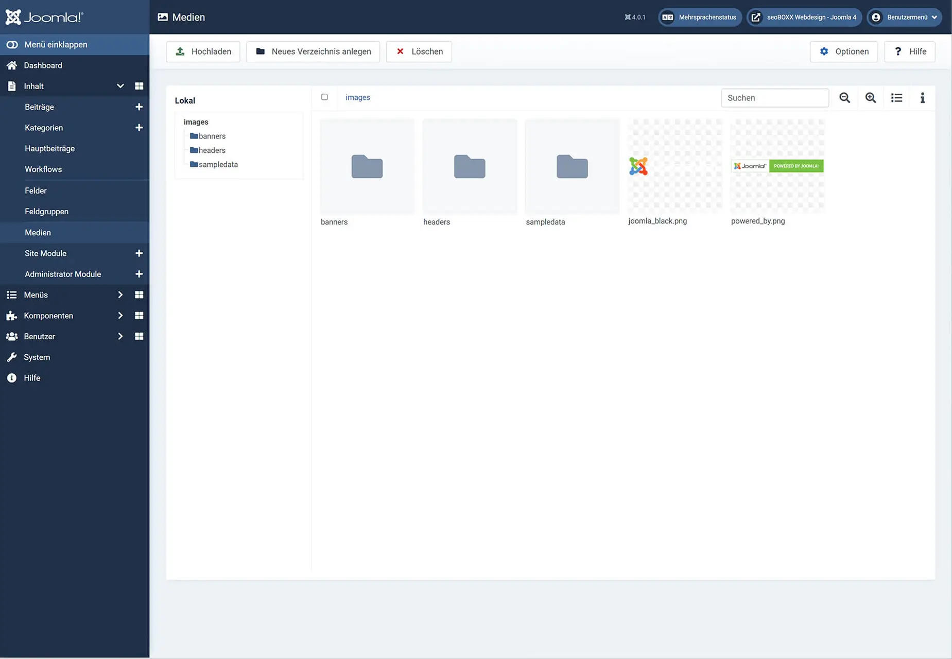Joomla4! - Integrierter Medienmanager
