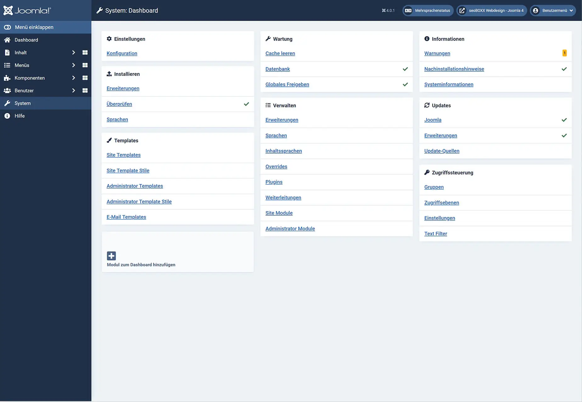 Joomla4! - System