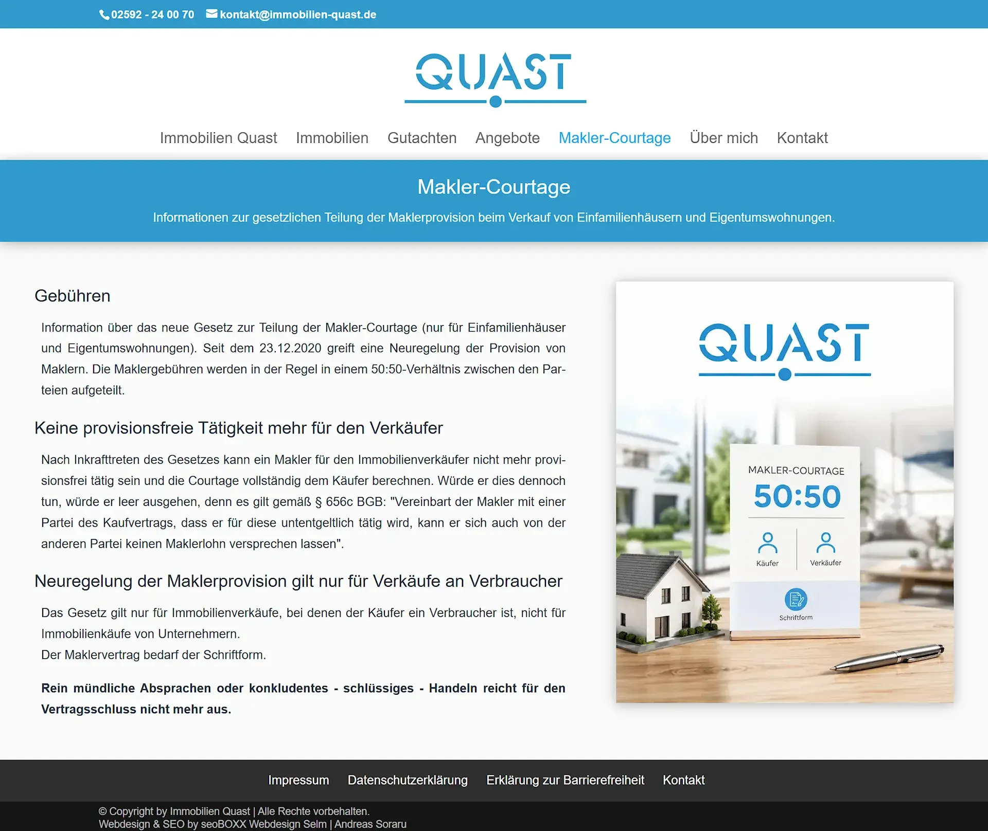 Makler-Courtage I Immobilien Quast