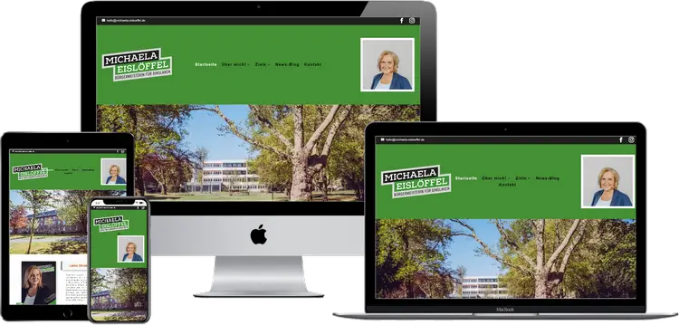 Michaela Eislöffel - Parteilose Kandidatin für das Bürgermeisteramt in Dinslaken - MockUp