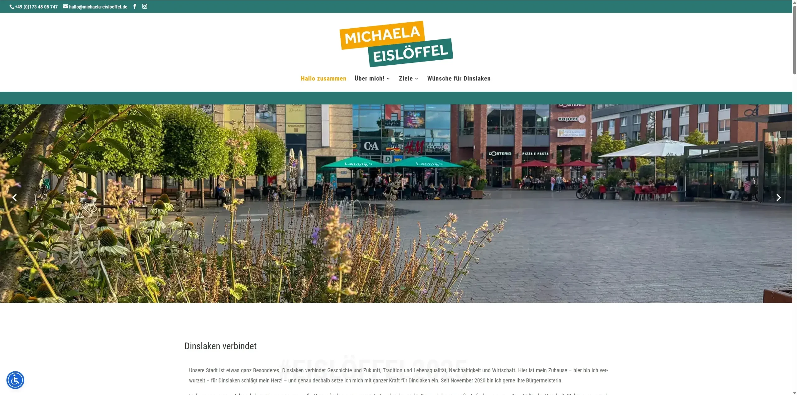 Michaela Eisloeffel - amtierende Bürgermeisterin der Stadt Dinslaken - Kommunalwahl 2025 - Beitragsbild
