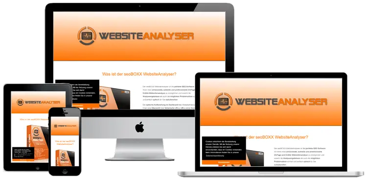 seoBOXX WebsiteAnalyser - MockUp