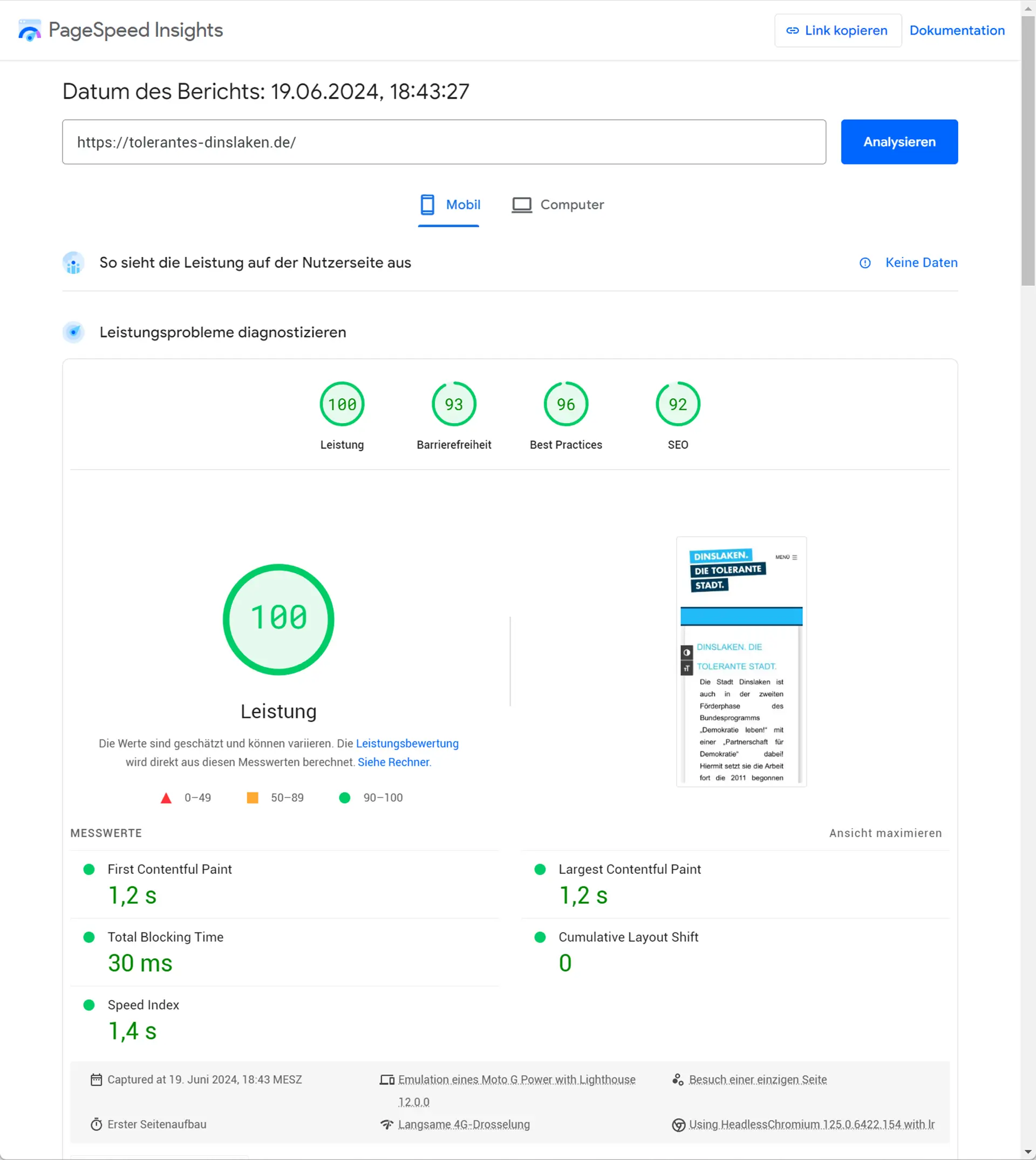 seoBOXX Webdesign - Ladezeit-Optimierung - Tolerantes Dinslaken - Google Pagespeed - Juni 2024 seoBOXX Webdesign - Ladezeit-Optimierung - Tolerantes Dinslaken - Google Pagespeed - Juni 2024
